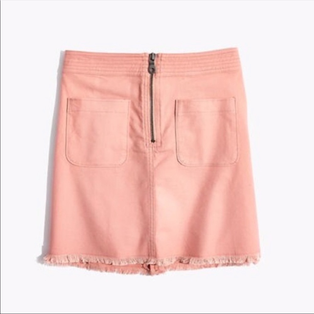 Madewell pink zip skirt
